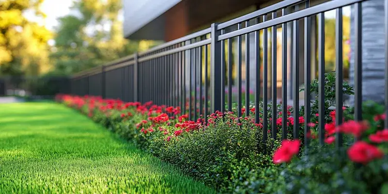 Moderne Gartengestaltung mit Zäunen aus Polen